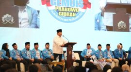 Capres nomor urut 2, Prabowo Subianto menghadiri acara 'Deklarasi Kaukus Generasi Muda Islam' di Balai Kartini, Jakarta. (Dok. Tim Media Prabowo-Gibran)

