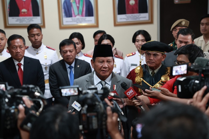Menteri Pertahanan Prabowo Subianto menghadiri wisuda Unhan RI di Sentul, Bogor. (Dok. Tim Media Prabowo)
