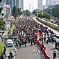 Potret aksi unjuk rasa.